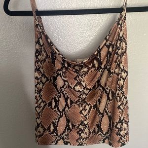 Urban Outfitters Cowl Neck Snake print top